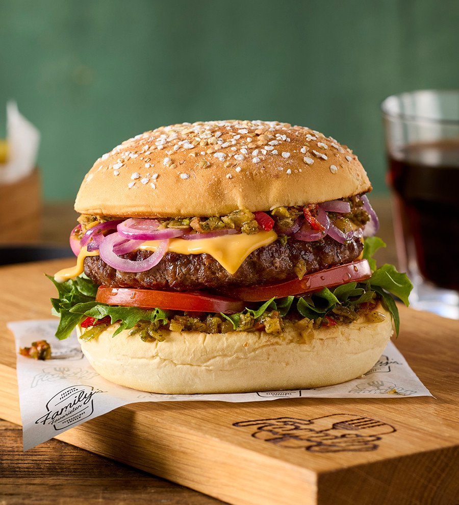 seizoensspecials Family, chimichurri burger
